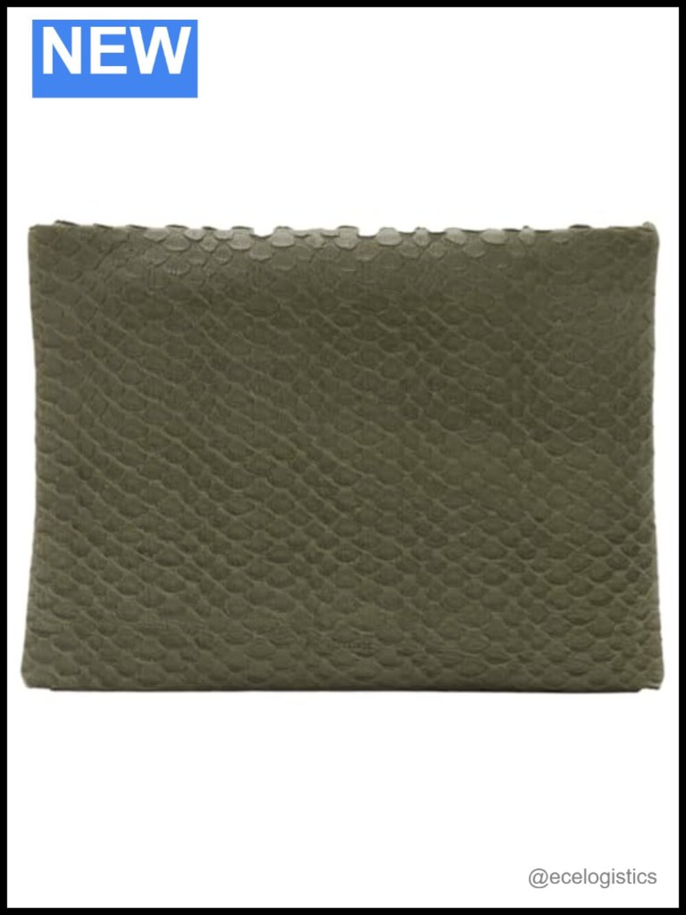 AllSaints Bettina Snake Clutch Handbag Cow Leather